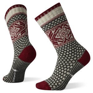 Dámské ponožky Smartwool W Everyday Popcorn Snowflake Pattern Crew Velikost ponožek: 38-41 / Barva: červená