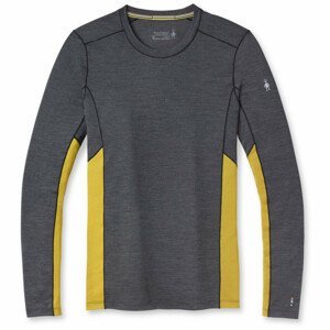 Pánské funčkní triko Smartwool Merino Sport 150 Long Sleeve Crew Velikost: L / Barva: šedá/žlutá