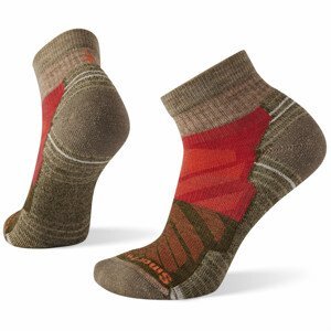 Dámské ponožky Smartwool W Performance Hike Light Cushion Color Block Pattern Ankle Velikost ponožek: 34-37 / Barva: hnědá