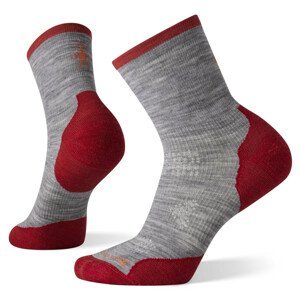 Dámské ponožky Smartwool W Performance Run Cold Weather Mid Crew Velikost ponožek: 34-37 / Barva: šedá/červená