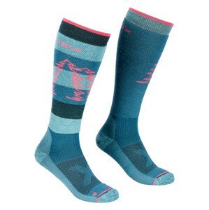 Dámské ponožky Ortovox W's Free Ride Long Socks Velikost ponožek: 39-41 / Barva: modrá