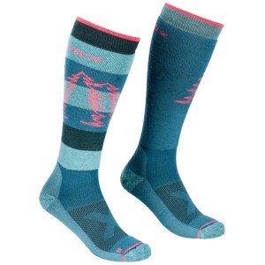 Dámské ponožky Ortovox W's Free Ride Long Socks Velikost ponožek: 42-44 / Barva: modrá