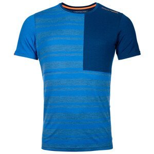 Pánské funkční triko Ortovox 185 Rock'N'Wool Short Sleeve Velikost: XL / Barva: modrá