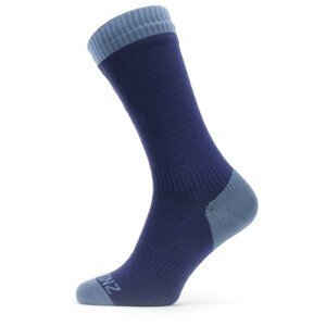 Nepromokavé ponožky SealSkinz WP Warm Weather Mid Lenght Velikost ponožek: 36-38 / Barva: modrá/světle modrá