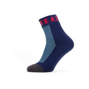 Nepromokavé ponožky SealSkinz WP Warm Weather Ank Lenght + Hydrostop Velikost ponožek: 47-49 / Barva: modrá/šedá