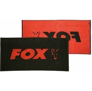 Fox Fishing Beach Towel Black/Orange 80x160cm