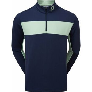 Footjoy Engineered Chest Stripe Chill-Out Mens Midlayer Navy/Sage S