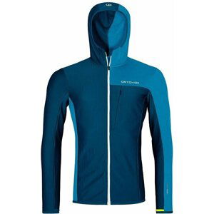 Ortovox Outdoorová mikina Fleece Light Grid Hooded Jacket M Petrol Blue L