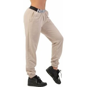 Nebbia Iconic Mid-Waist Sweatpants Cream XS Fitness kalhoty