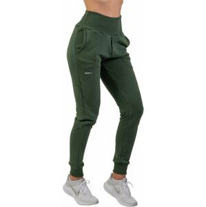 Nebbia High-Waist Loose Fit Sweatpants "Feeling Good" Dark Green XS Fitness kalhoty