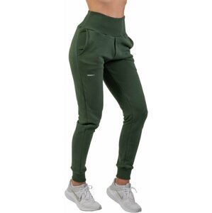 Nebbia High-Waist Loose Fit Sweatpants "Feeling Good" Dark Green M Fitness kalhoty