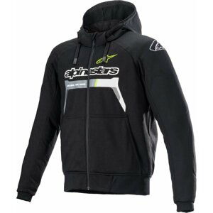 Alpinestars Chrome Ignition Hoodie Black/Yellow Fluorescent 2XL Textilní bunda