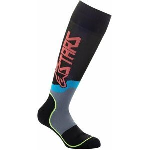 Alpinestars Ponožky MX Plus-2 Socks Black/Yellow Fluorescent/Coral S