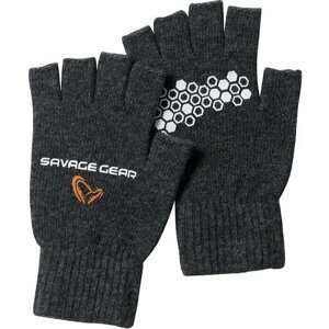 Savage Gear Rukavice Knitted Half Finger Glove M