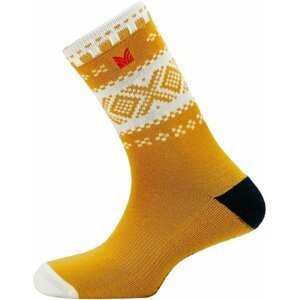 Dale of Norway Cortina Socks Knee High Mustard/Off White/Dark Charcoal S Ponožky
