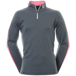 Footjoy Textured Chillout Mens Sweater Charcoal/Pink/White 2XL