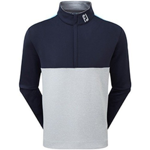 Footjoy Color Block Chill Out Mens Sweater Grey/Navy/Light Blue XL
