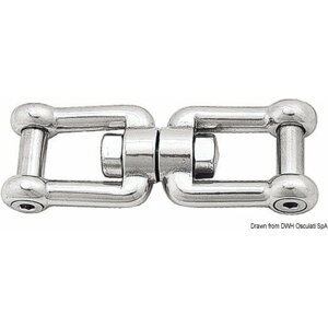 Osculati Shack/shack swivel with flush pin Stainless Steel AISI316 6 mm