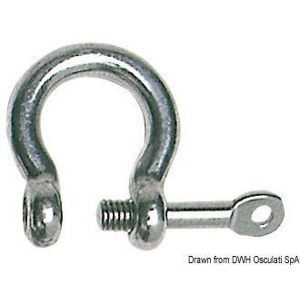 Osculati Bow schackle with captive pin Stainless Steel 6 mm