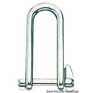 Osculati D - Shackle w. captive locking pin Stainless Steel 6 mm