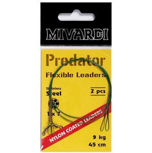 Mivardi Wire Leader With Swivel And Loop 9 kg 2 Pcs