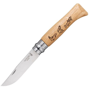 Opinel N°08 Animalia Oak Trout