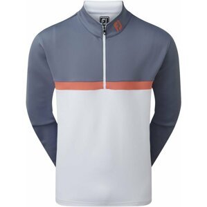 Footjoy Colour Blocked Chillout Mens Sweater Slate/White/Coral XL