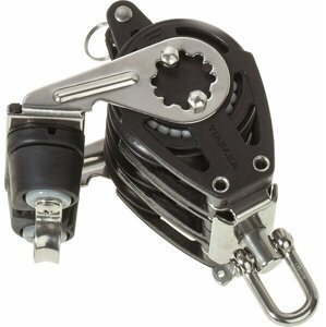 Viadana 57mm Composite Triple Block Swivel with Shackle and Becket - Carbon Cam Cleat