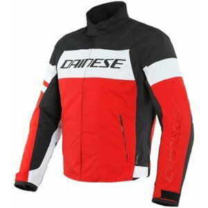 Dainese Saetta D-Dry White/Lava Red/Black 52 Textilní bunda