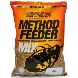 Mivardi Method Feeder Mix 1 kg Black Halibut Krmivo / Krmítková směs