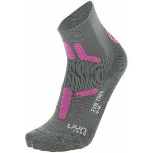 UYN Ponožky Trekking 2 inch Mid Grey/Pink 39-40
