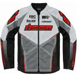 ICON - Motorcycle Gear Hooligan Ultrabolt™ Jacket Red 2XL Textilní bunda