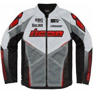 ICON - Motorcycle Gear Hooligan Ultrabolt™ Jacket Red 3XL Textilní bunda