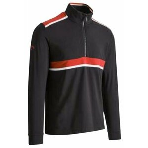 Callaway 1/4 Zip Chillout Mens Sweater Caviar/Poppy Red 2XL