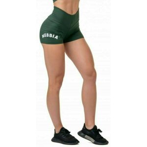 Nebbia Classic Hero High-Waist Shorts Dark Green S Fitness kalhoty