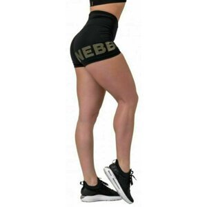 Nebbia Gold Print Shorts Black XS Fitness kalhoty