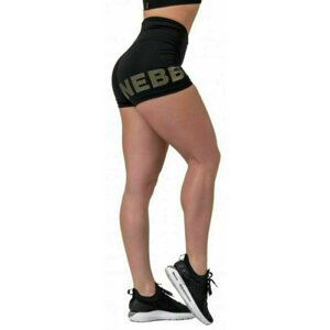 Nebbia Gold Print Shorts Black M Fitness kalhoty