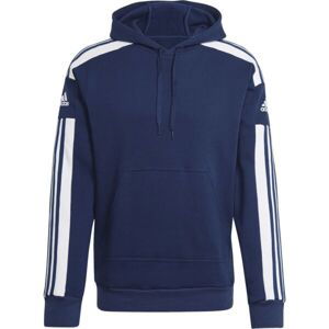 adidas SQ21 SW HOOD Pánská fotbalová mikina, tmavě modrá, veľkosť M