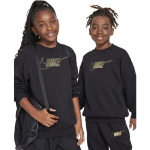 Nike SPORTSWEAR CLUB FLEECE Dětská mikina, černá, veľkosť L
