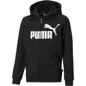 Puma ESSENTIALS BIG LOGO FZ HOODIE FL B Dětská mikina, černá, veľkosť 140