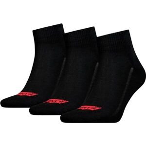 Levi's MID CUT BATWING LOGO 3P Unisexové ponožky, černá, veľkosť 43/46