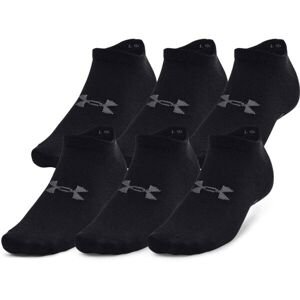 Under Armour ESSENTIAL NO SHOW 6PK Unisex ponožky, černá, veľkosť L