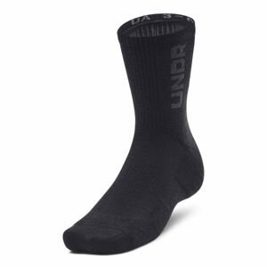 Under Armour 3-MAKER MID-CREW 3PK Unisex ponožky, černá, velikost