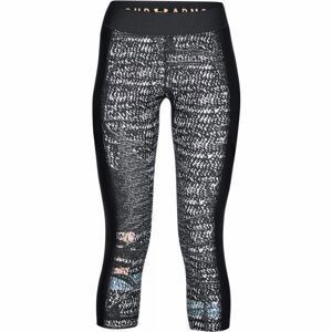 Under Armour HG PRINT ARMOUR CAPRI Dámské legíny, černá, velikost S