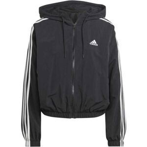 adidas ESSENTIALS 3-STRIPES WOVEN WINDBREAKER Dámská větrovka, černá, veľkosť XL