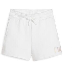 Puma ESSENTIALS + SUMMER DAZE SHORTS G Dívčí kraťásky, bílá, velikost