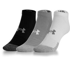 Under Armour HEATGEAR 3PK NO SHOW Dětské ponožky, šedá, velikost