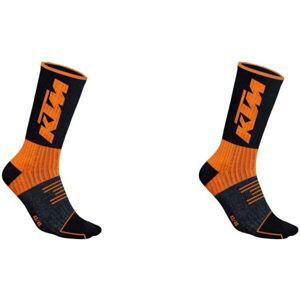 KTM SOCKS LONG 2P Unisex ponožky, černá, velikost