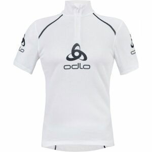 Odlo STAND-UP COLLAR S/S 1/2 ZIP ORIGINALS LIGHT LOGOLINE Pánské funkční triko, bílá, veľkosť S