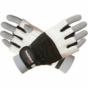 MADMAX CLASIC Fitness rukavice, bílá, velikost S